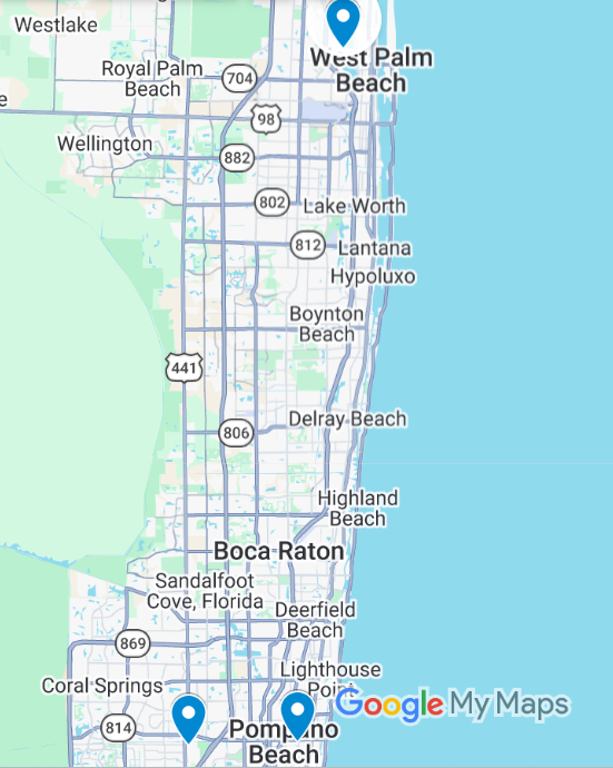Image de Google Map pour identifier la localisation des 3 condos